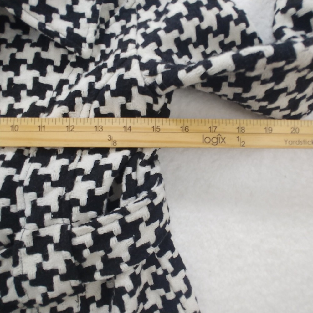 Jane Norman Women's Jacket White & Black Size Large Belted Lined Button - Picture 9 of 10